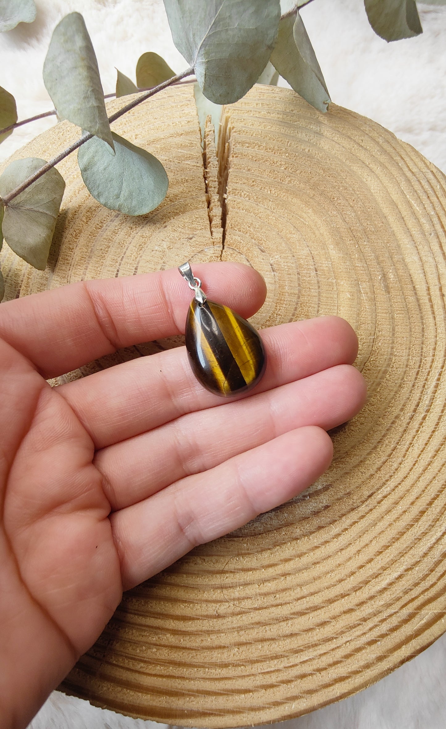 Œil de Tigre - Pendentif - Goutte