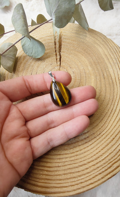 Œil de Tigre - Pendentif - Goutte