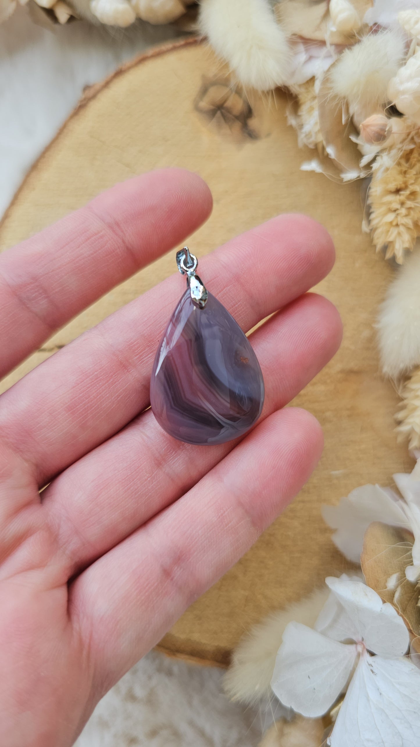 Pendentif Agate du Botswana