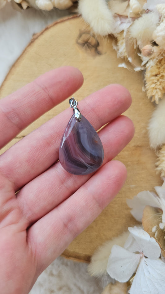 Pendentif Agate du Botswana